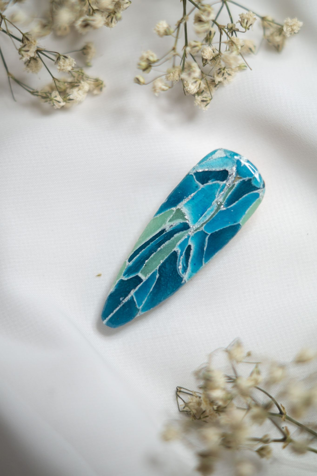 Coloris méditerranée - Barrette ovale