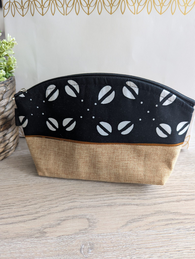 Lot de pochettes en wax et toile de jute