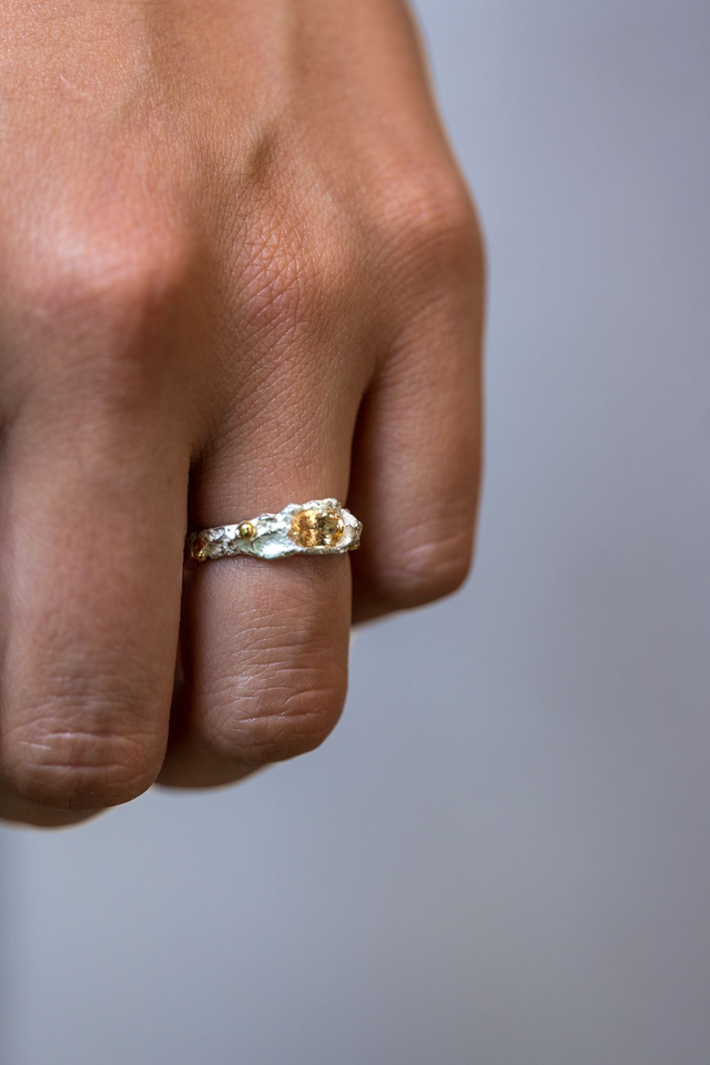 Fine Bague Champagne - Or 18k