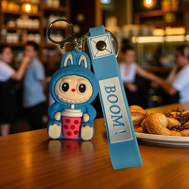 0642 - Labubu - blauw - Bubble Tea