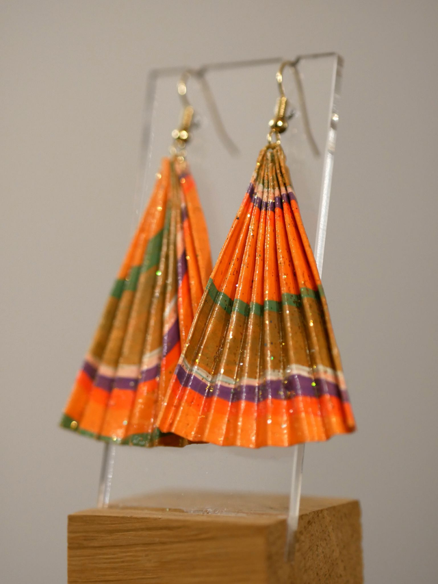 Parchemins orangeade paillettes