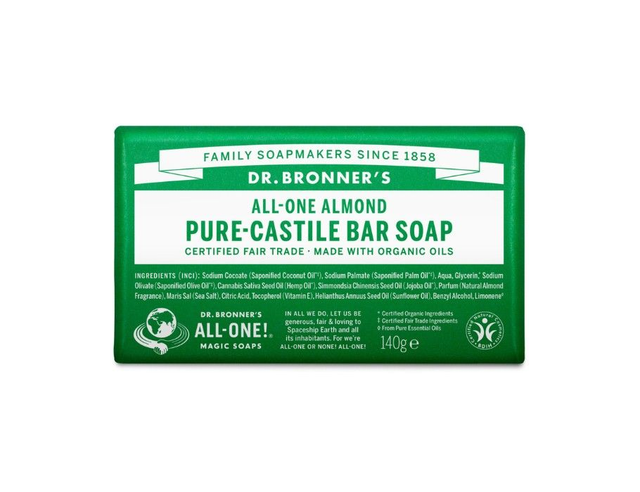 [Dr. Bronner's] Zeepblok - Pure Castile - Amandel 140gr