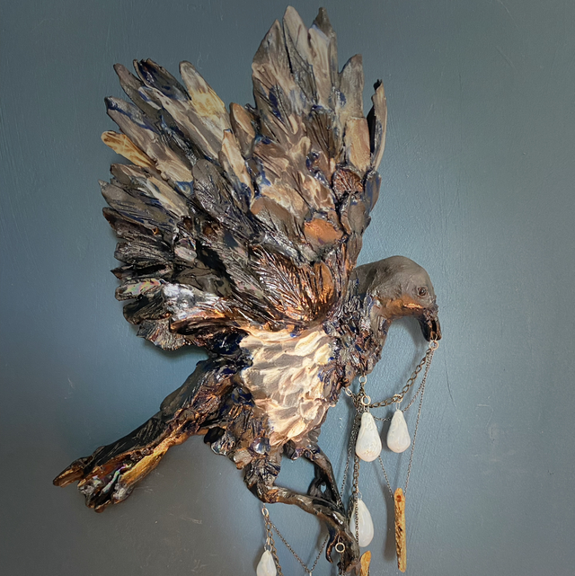 The Keeper wall hung sculpture- Tish Campbell Exhibition 