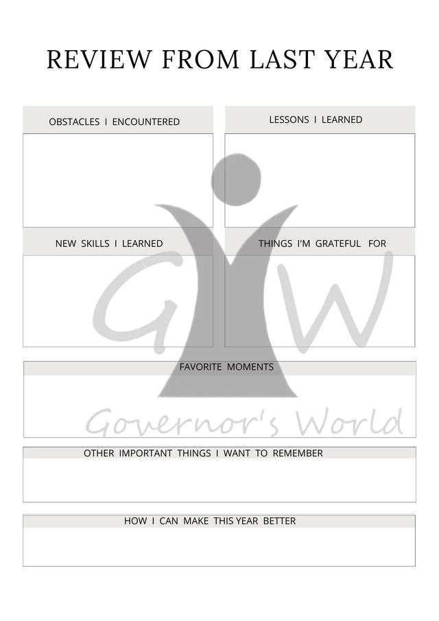 Reusable Personal Growth Planner