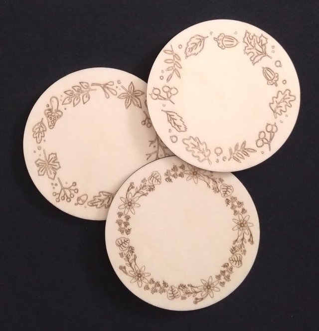 Untersetzer Holz Set à 6 Stk.