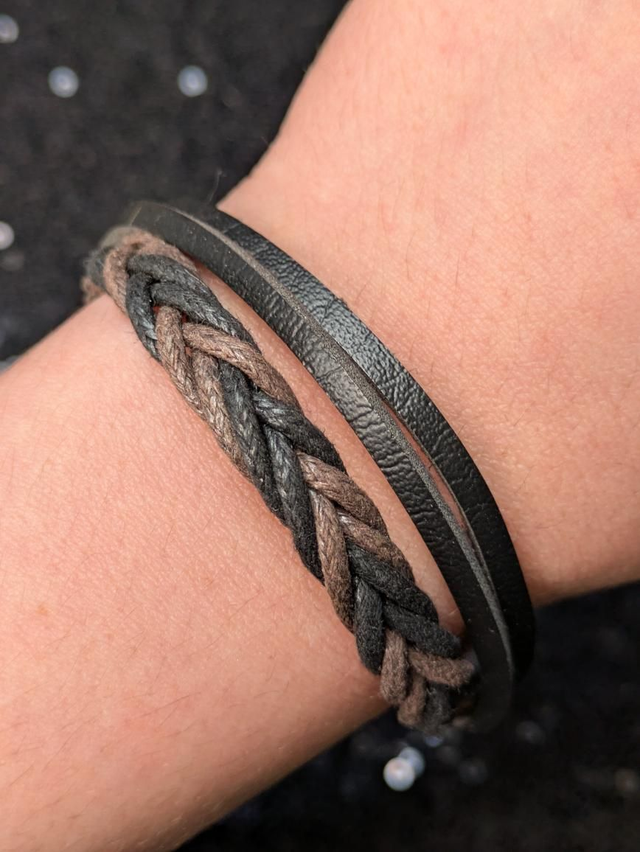 Bracelet cuir tresse