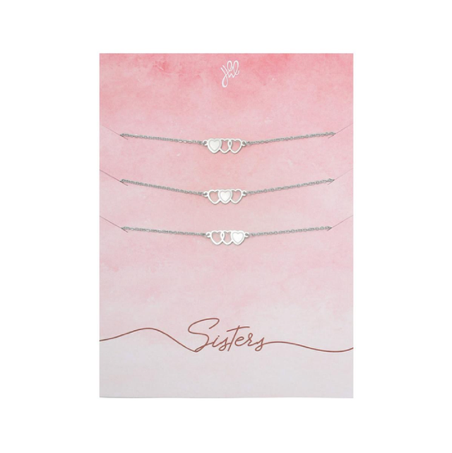 Armband set three sisters zilver