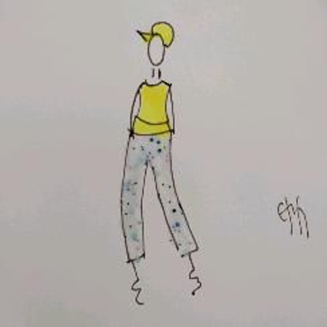 carte cousue main jaune