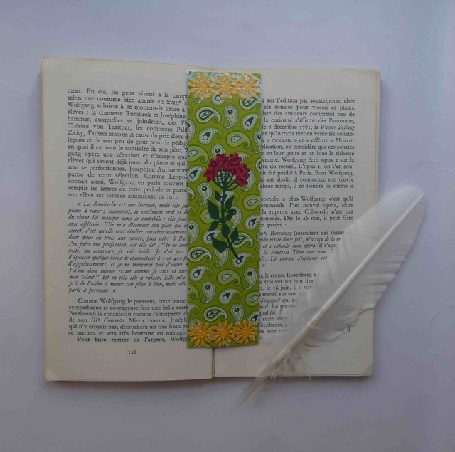 Un marque-page fleuri