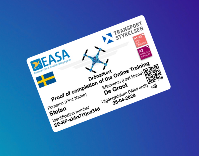 Drone Pas Zweden Met NFC Maak Bij Opties Een Keuze Uit Welke Variant Je Wenst Te Bestellen !