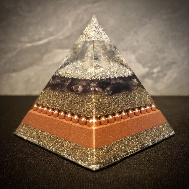 Custom Made 6cm Crystal Energy/Orgonite Pyramid
