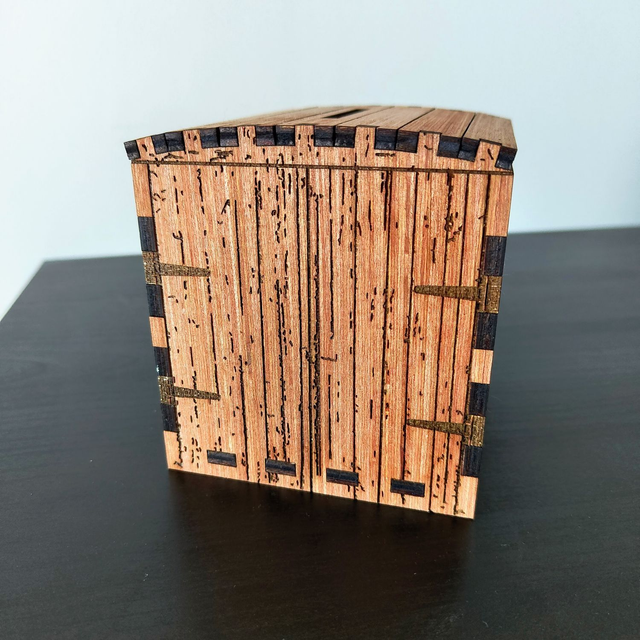 Tirelire cabane de plage en bois brut