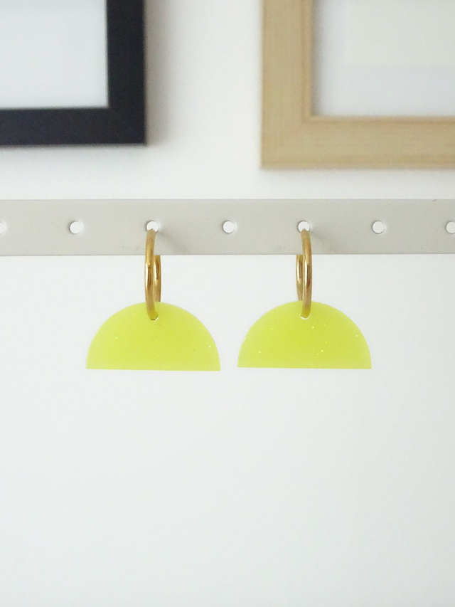 Demi cercle : Jaune paillettes