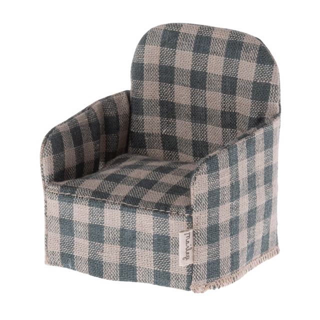 Miniature Furniture Checked Chair