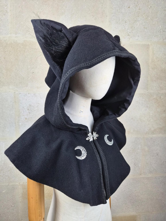 Capuchon à oreilles Noir