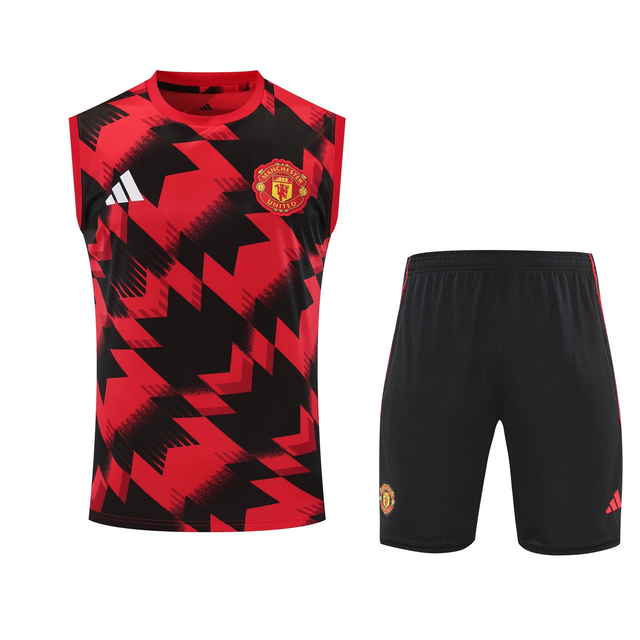 Conjunto completo Tirantes Manchester United  PRE-PARTIDO - Versión Fan - 25-26