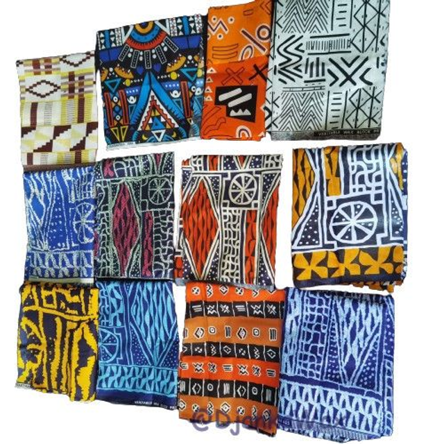 Lot Coupons Tissu pagne Ndop Bamiléké Cameroun