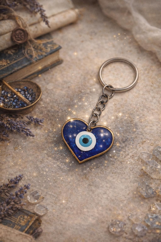 Porte-clé Cœur Œil Protecteur