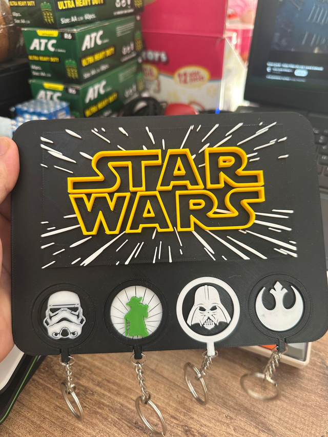 Chaveiro + 4 Porta-Chaves Star Wars