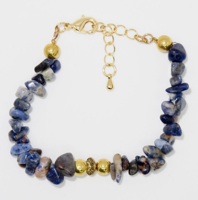 Bracelet en Sodalite et fermoir