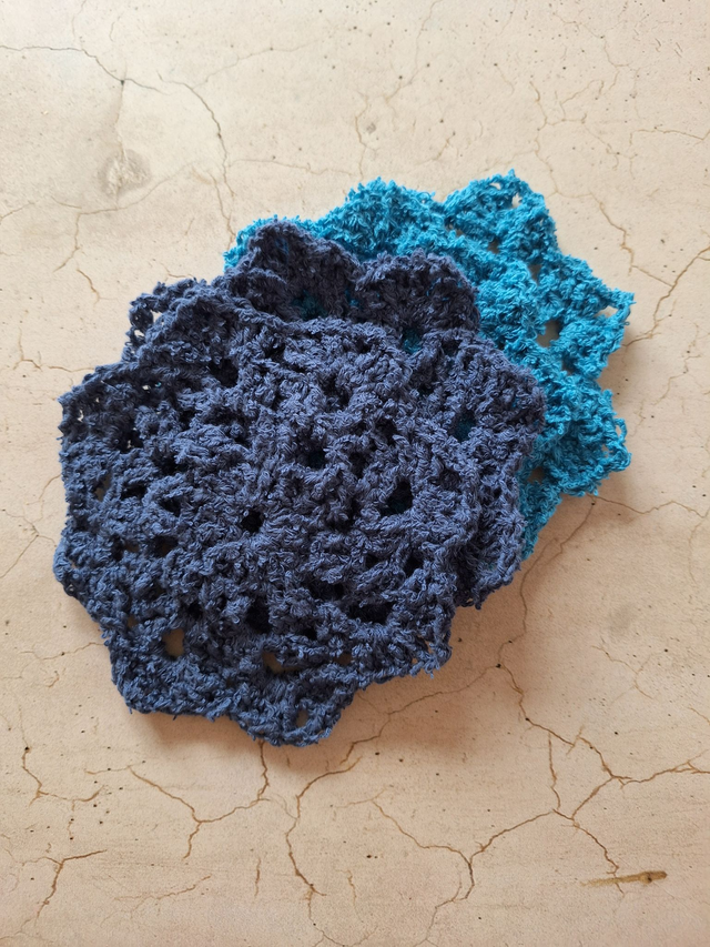 Frottee Kosmetik-Pads Blume