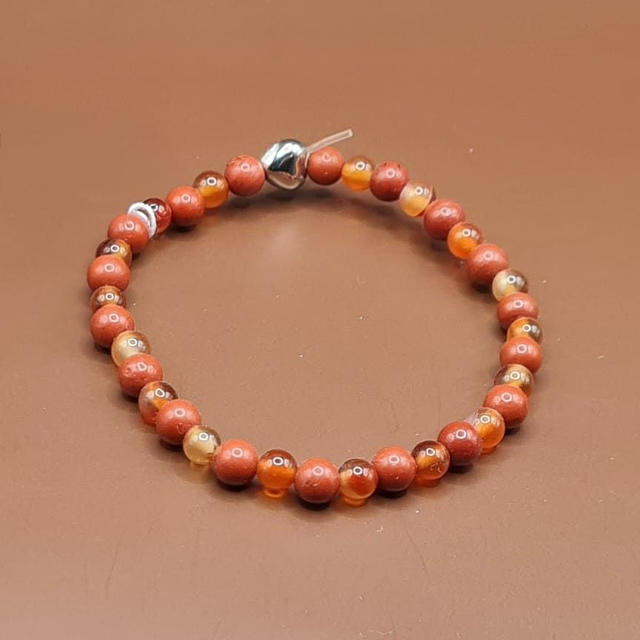 Bracelet enfant Cornaline - jaspe rouge