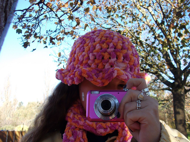 Fluffy Pink and Orange Bucket Hat