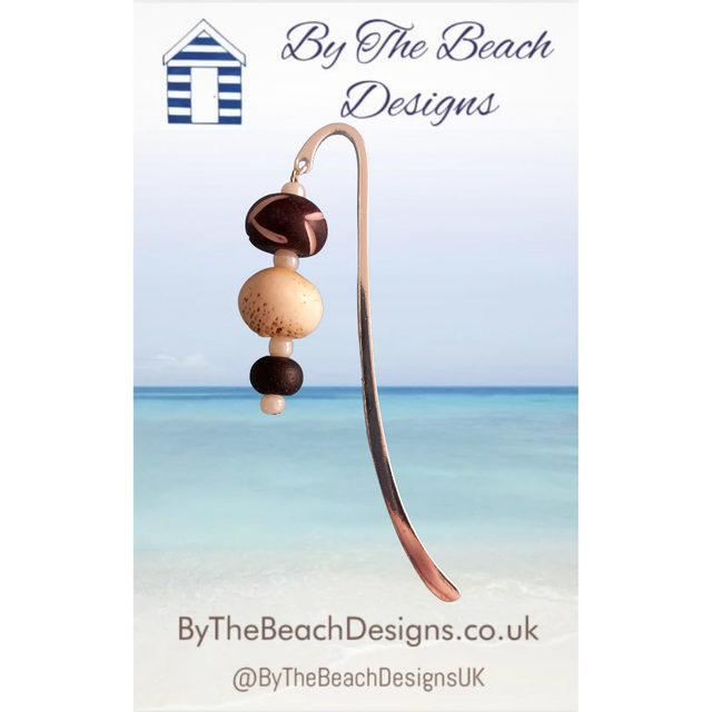 Natural Wooden Bead Bookmark