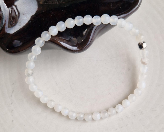 Bracelet PIERRE DE LUNE Blanche 4mm