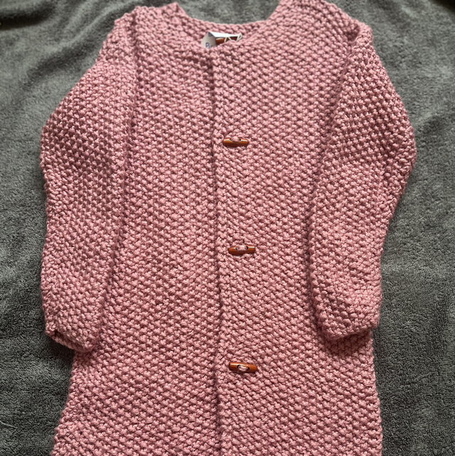 Pink long length cardigan 3-4years