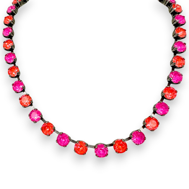 Collier DEVA KLASSIK SMALL Electric Pink Red Ignite Mix, Pink Rot