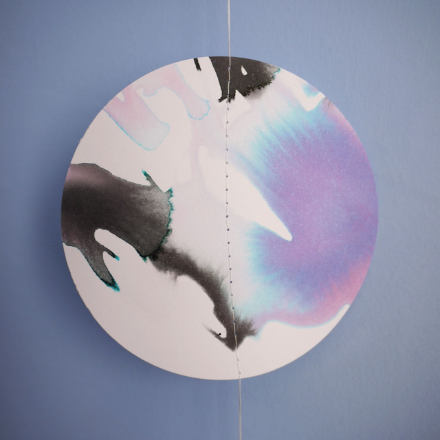 Crow Moon phases ink wall hanging - SPRING // DARK // MARCH