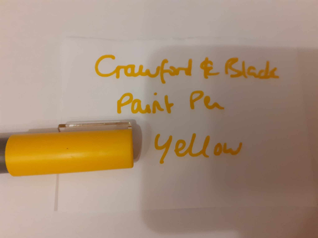 Zelebs in shed CHOOSE YOUR MARKER Crawford &amp; Black Paint Pen YELLOW