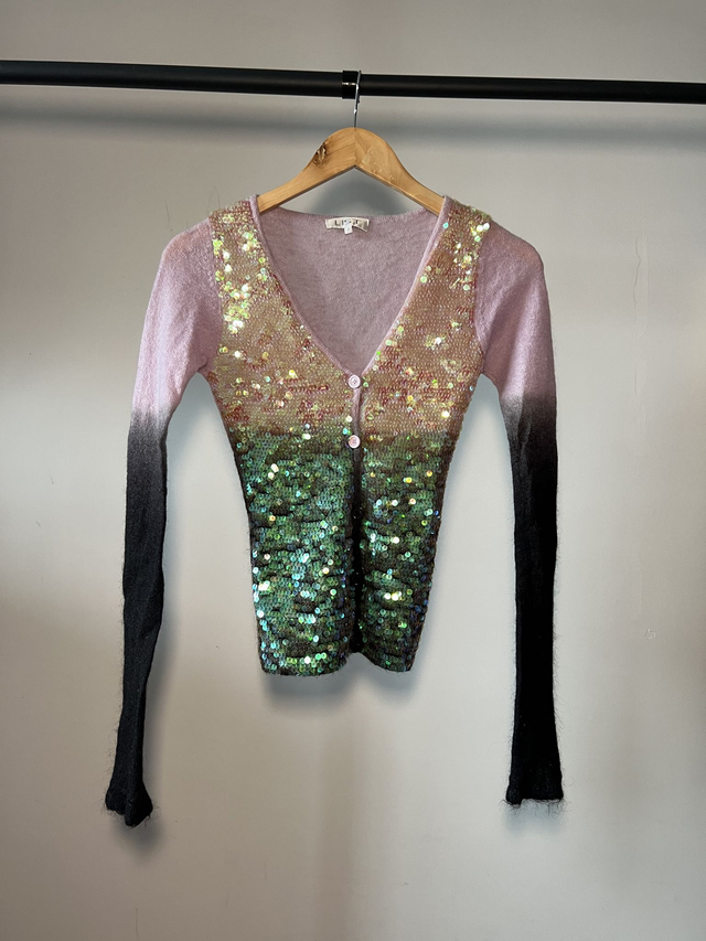 Sequins wool vest #0030