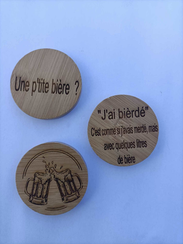 Décapsuleur magnétique en Bambou