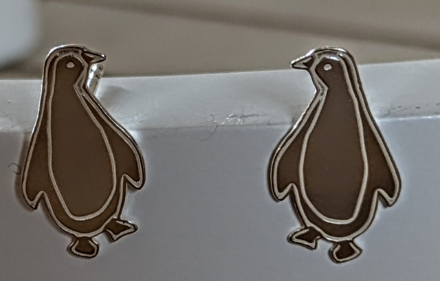 Penguin Sterling silver studs 