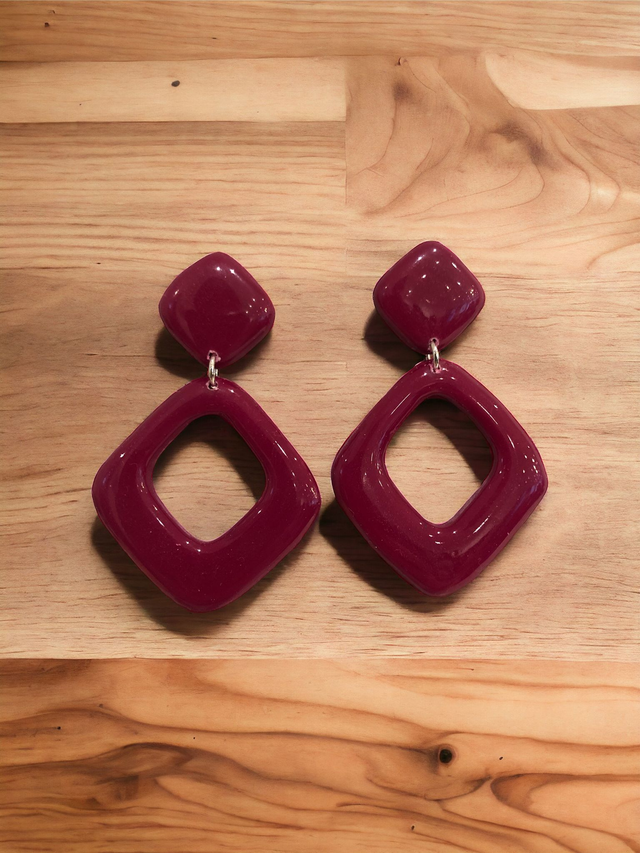 DOUBLE LOSANGES GRENATS