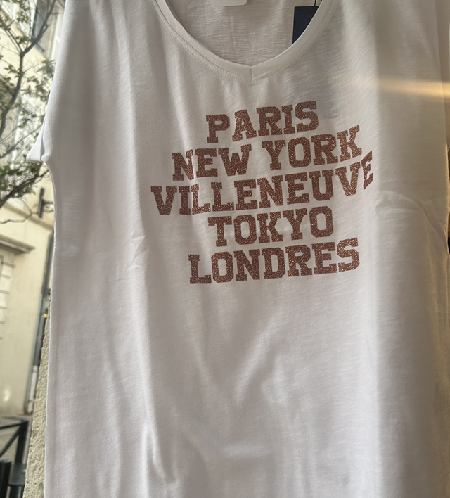 Tee shirt paillettes rose 