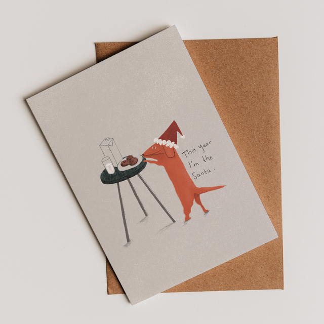 Xmas Card Sausage Dog