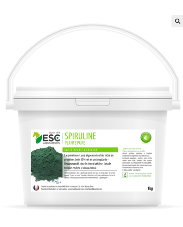SPIRULINE – Soutien de l’effort et de l’organisme cheval – Plante pure