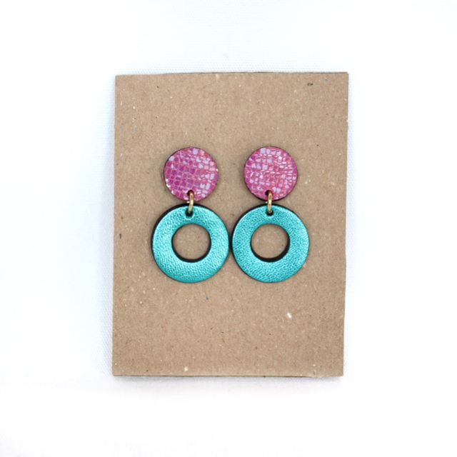 Lily • Bleu métallisé, rose