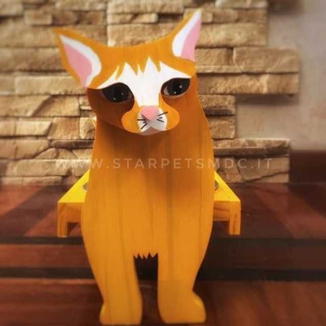 Porta Ciotole Miaoo Arancio