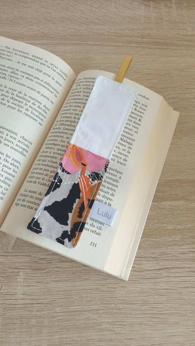 Marque pages A PERSONNALISER léopard fleurs 