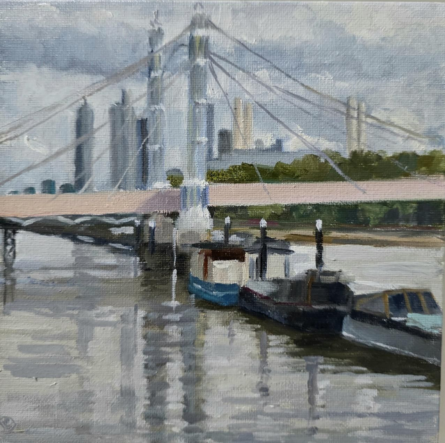Painting 'Autumn, Albert Bridge' 