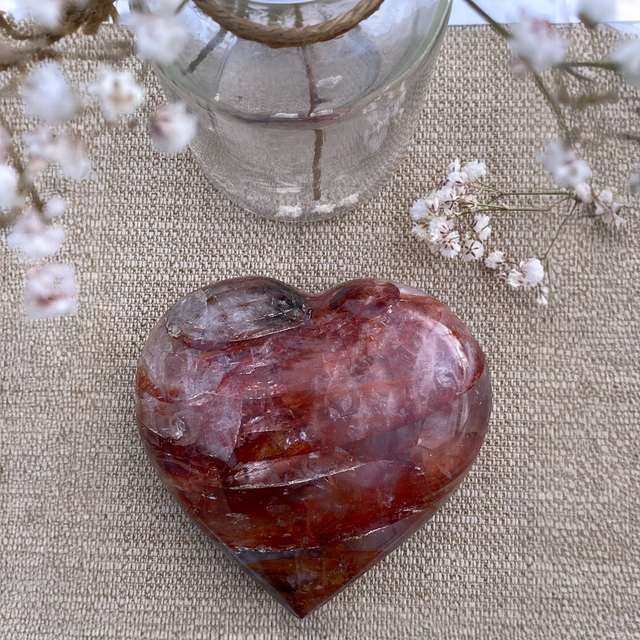 Coeur en Quartz Hématoïde