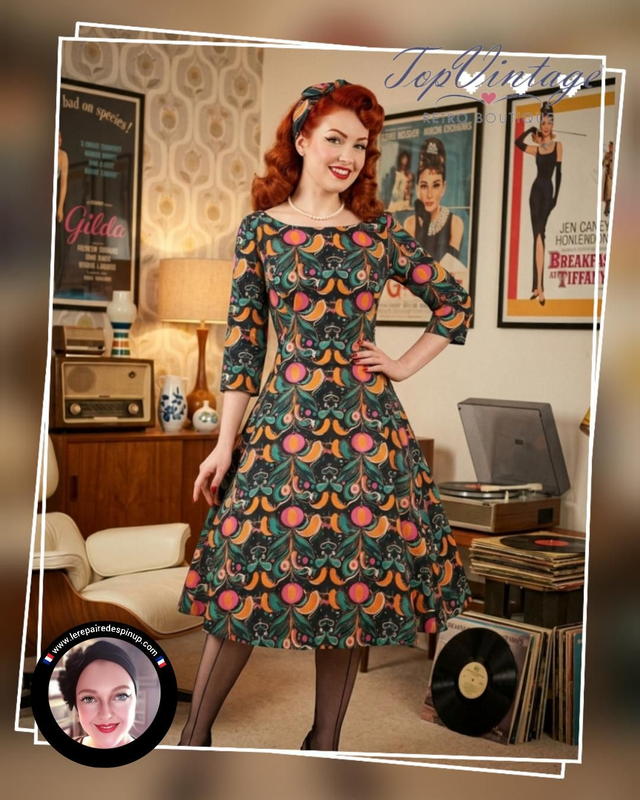 Robe Top Vintage Psykadelic Multi T48