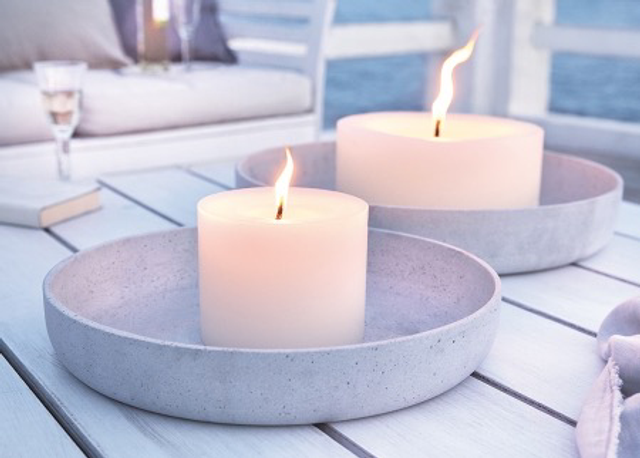 Engels Kerzen Finca Kerze Outdoor rund elfenbein