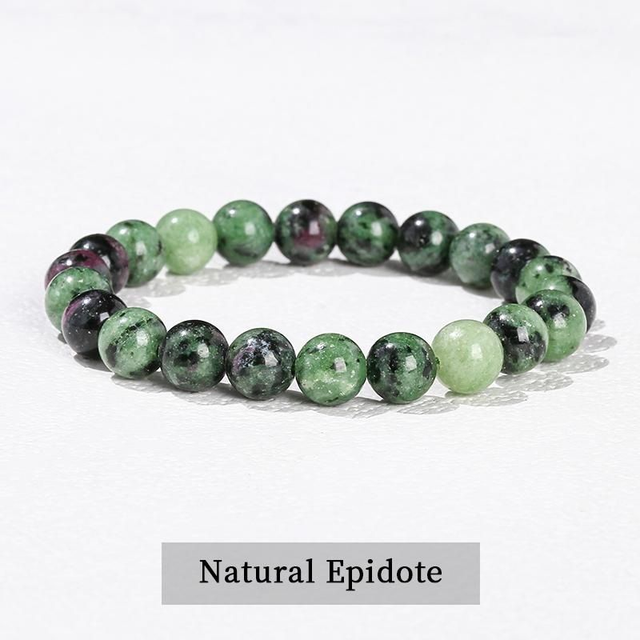 Bracelet en pierre naturelle Épidote 10MM   