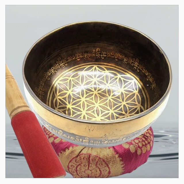 "Fleur de vie" - Kit bol Tibétain 15 cm 