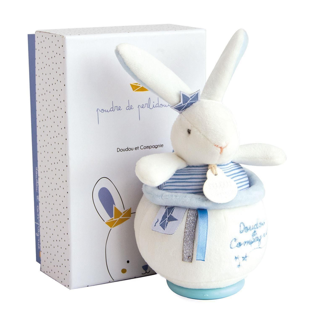 Peluche musicale lapin matelot bleu
